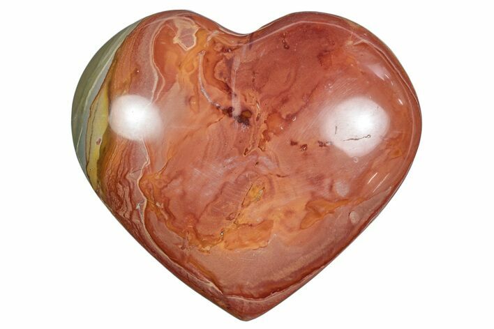 Wide, Polychrome Jasper Heart - Madagascar #239094